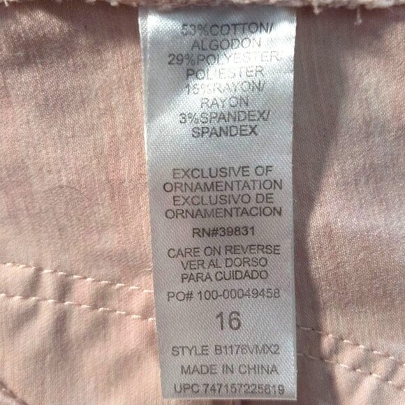 Democracy Light Pink Absolution Mid Rise Stretch Ankle Jeans Women's Mid Size 16 - Picture 7 of 7